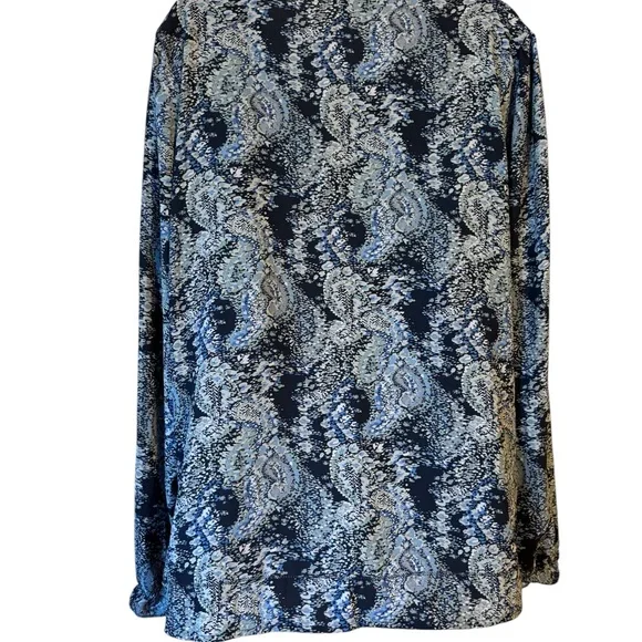 JOIE  PRETTY SHADES OF BLUE PRINT TOP   PLUS: 2X   #6 - Picture 9 of 13